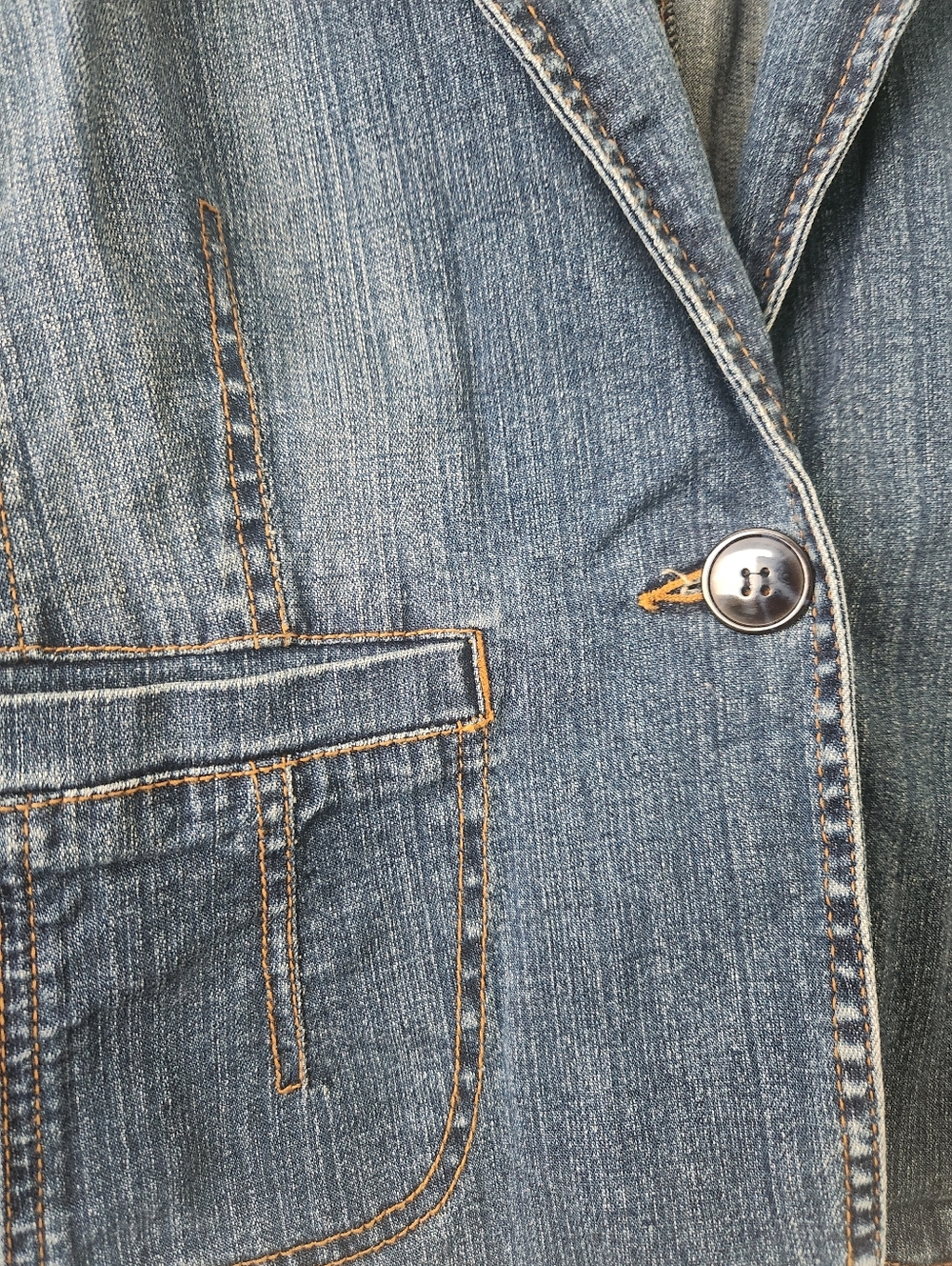 a.n.a Women's Blue Denim Blazer Jacket - Casual Tailored Style - XL - Picture 2 of 9